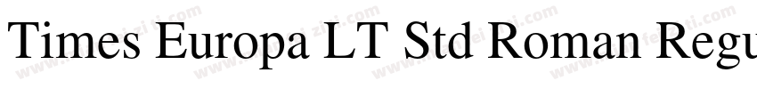Times Europa LT Std Roman Regular字体转换